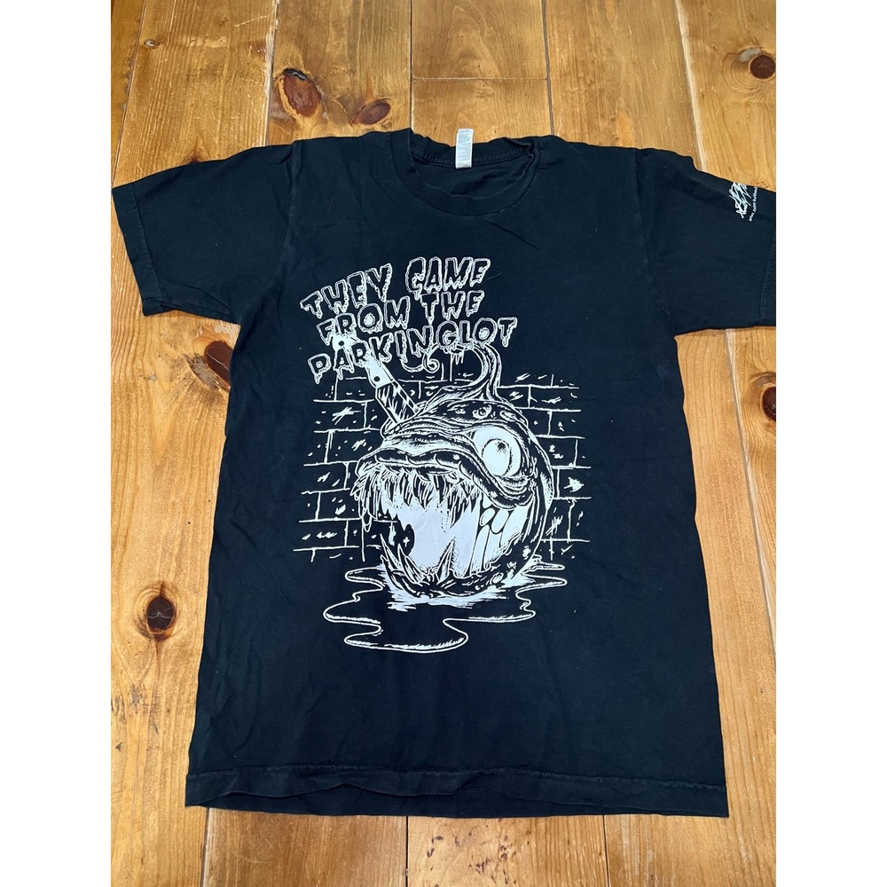 American Apparel They Came From The Parking Lot Graphic T-Shirt Black Small